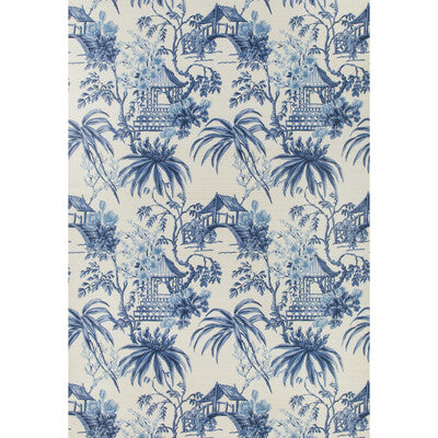 Tongli - Porcelain Blue By Brunschwig & Fils | Summer Palace Wallcoverings |Chinoiserie Botanical & Floral Wallcovering Print