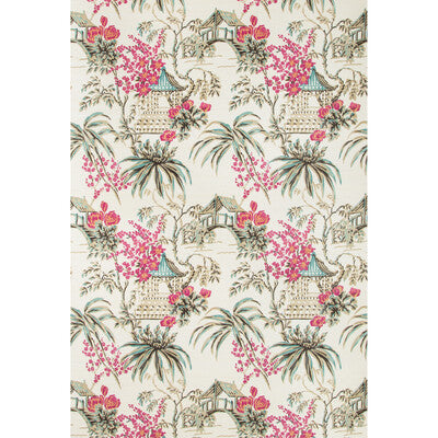 Tongli - Peony Multi By Brunschwig & Fils | Summer Palace Wallcoverings |Chinoiserie Botanical & Floral Wallcovering Print