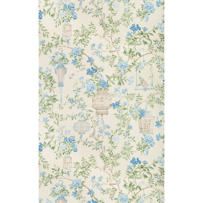 Jardin Fleuri - Delft Multi By Brunschwig & Fils | Summer Palace Wallcoverings |Chinoiserie Botanical & Floral Wallcovering Print