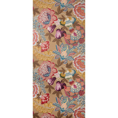 Karabali - Wheat Multi By Brunschwig & Fils | Grand Bazaar Wallcoverings | Botanical & Floral Wallcovering Print