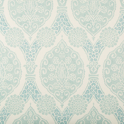 Samples and Purchasing available for Sufera - Aqua Turquoise By Brunschwig & Fils | Grand Bazaar Wallpapers | Damask Wallcovering Print at Designer Wallcoverings and Fabrics