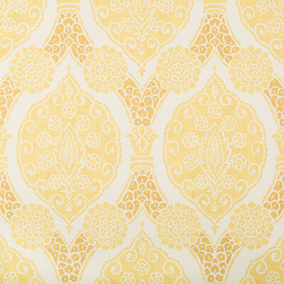 Sufera - Canary Yellow By Brunschwig & Fils | Grand Bazaar Wallcoverings | Damask Wallcovering Print