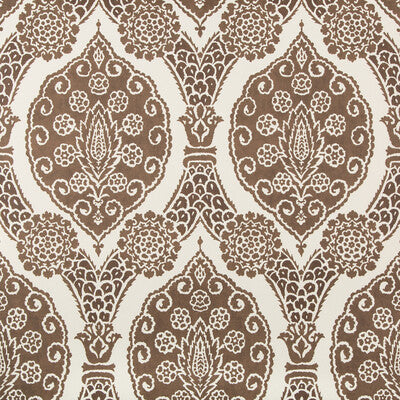 Sufera - Chocolate Brown By Brunschwig & Fils | Grand Bazaar Wallcoverings | Damask Wallcovering Print