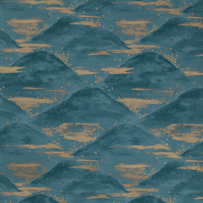 Brunschwig & Fils La Brume Teal Wallpaper by Brunschwig & Fils