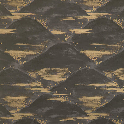 La Brume - Iron Charcoal By Brunschwig & Fils | Les Ensembliers Wallcoverings | Modern Wallcovering Print
