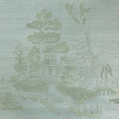 Brunschwig & Fils La Pagode Teal Wallpaper by Brunschwig & Fils
