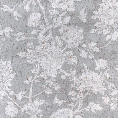 Les Pivoines - Grey By Brunschwig & Fils | Les Ensembliers Wallcoverings | Botanical & Floral Wallcovering Print
