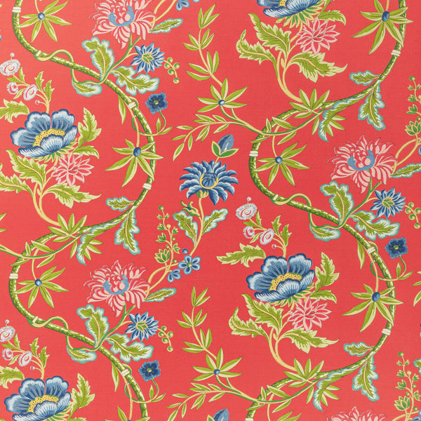 Veronique - Red By Brunschwig & Fils | Louverne Wallcoverings | Botanical & Floral Wallcovering Print