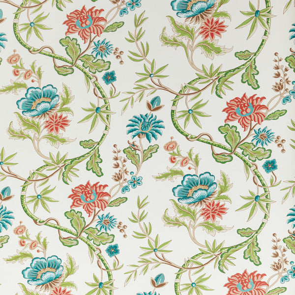 Veronique - Spring Multi By Brunschwig & Fils | Louverne Wallcoverings | Botanical & Floral Wallcovering Print