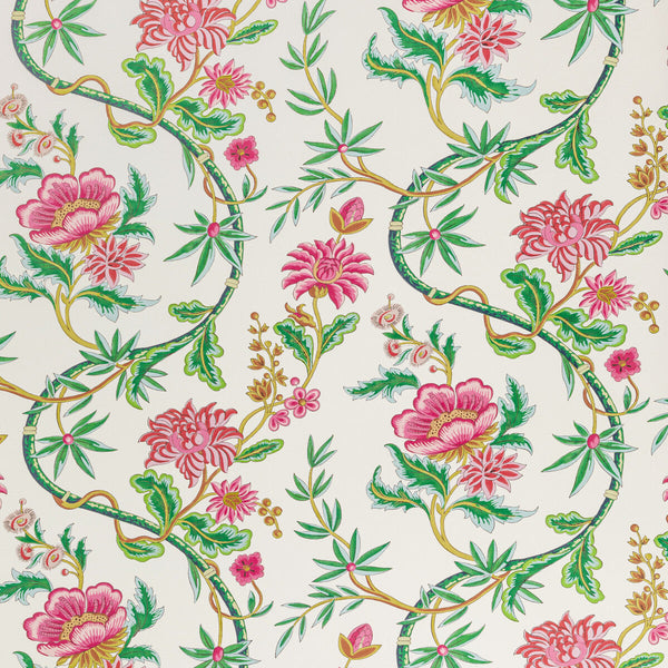 Veronique - Jewel Multi By Brunschwig & Fils | Louverne Wallcoverings | Botanical & Floral Wallcovering Print