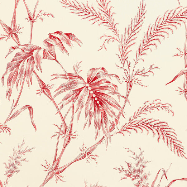 Lauziere - Red By Brunschwig & Fils | Louverne Wallcoverings | Botanical & Floral Wallcovering Print