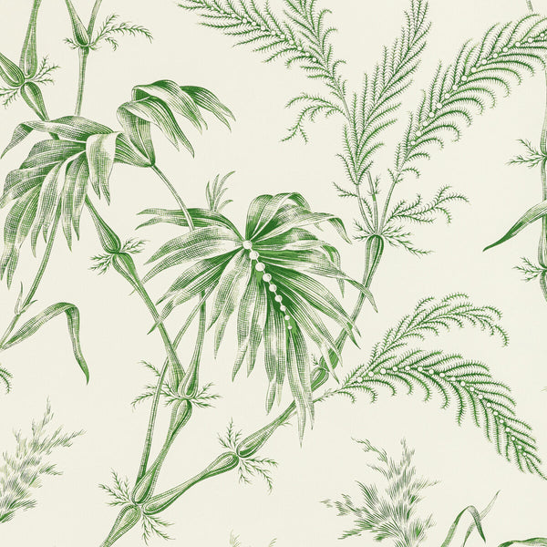 Lauziere - Green By Brunschwig & Fils | Louverne Wallcoverings | Botanical & Floral Wallcovering Print