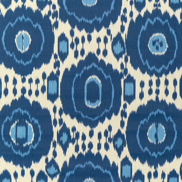 Mayenne - Blue By Brunschwig & Fils | Louverne Wallcoverings | Ikat/Southwest/Kilims Wallcovering Print