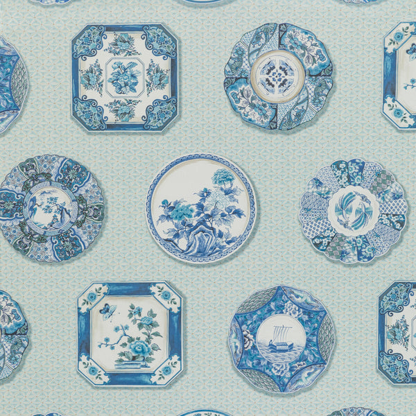 Bonchamp - Blue By Brunschwig & Fils | Louverne Wallcoverings | Novelty Wallcovering Print