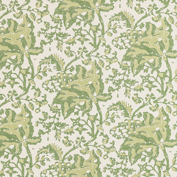 Weymouth - Leaf Green By Brunschwig & Fils | Manoir Wallcoverings | Botanical & Floral Wallcovering Print