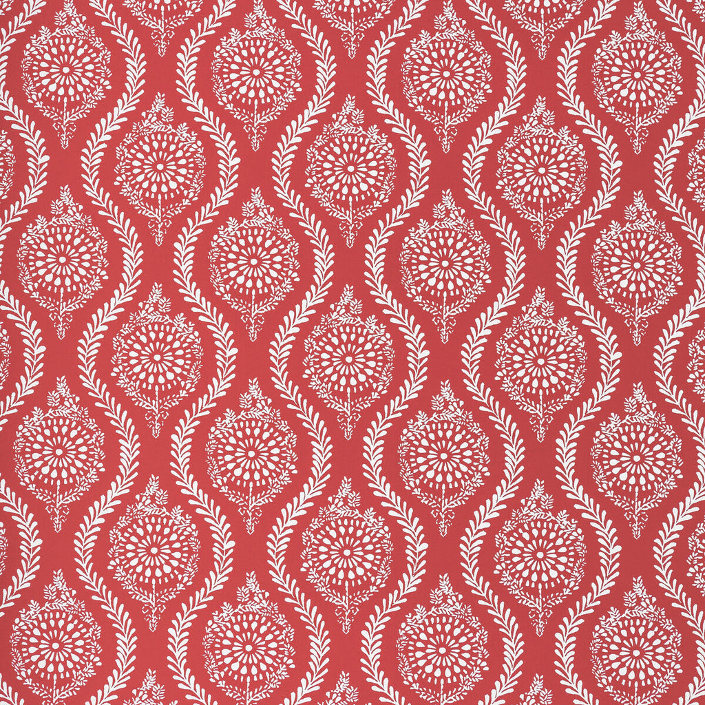 Samples and Purchasing available for Marindol - Red Red By Brunschwig & Fils | Manoir Wallpapers | Paisley Wallcovering Print at Designer Wallcoverings and Fabrics