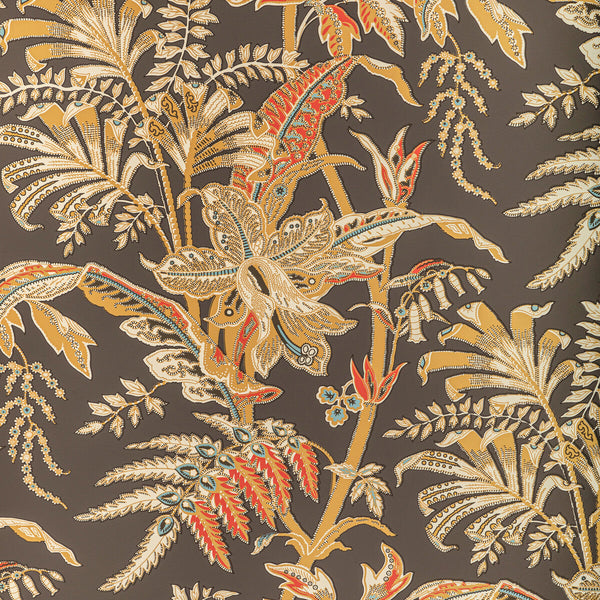 Seychelles - Taupe By Brunschwig & Fils | Manoir Wallcoverings |Botanical & Floral Jacobeans Wallcovering Print