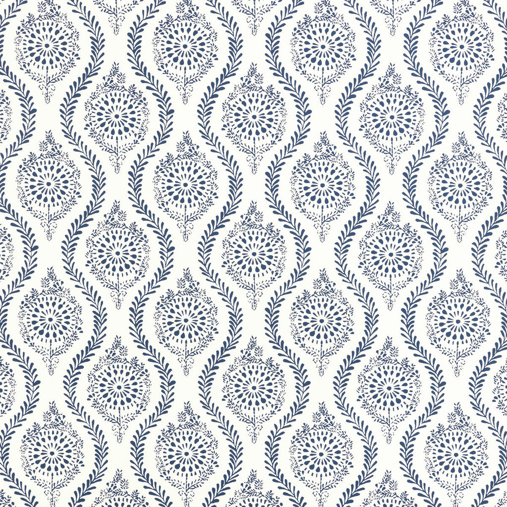 Samples and Purchasing available for Marindol Ii - Blue Blue By Brunschwig & Fils | Manoir Wallpapers | Paisley Wallcovering Print at Designer Wallcoverings and Fabrics