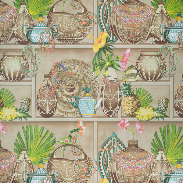 Maizan - Calypso Red By Brunschwig & Fils | Majorelle Wallcoverings | Novelty Wallcovering Print