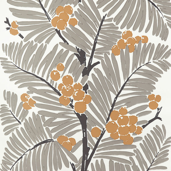 Palmar - Stone Gold By Brunschwig & Fils | Majorelle Wallcoverings | Botanical & Floral Wallcovering Print