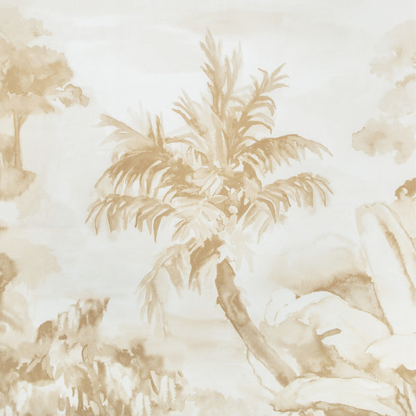 Nouvelle - Natural Beige By Brunschwig & Fils | Majorelle Wallcoverings | Botanical & Floral Wallcovering Murals / Panels