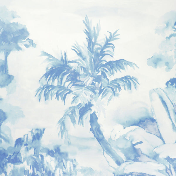 Nouvelle - Blue By Brunschwig & Fils | Majorelle Wallcoverings | Botanical & Floral Wallcovering Murals / Panels