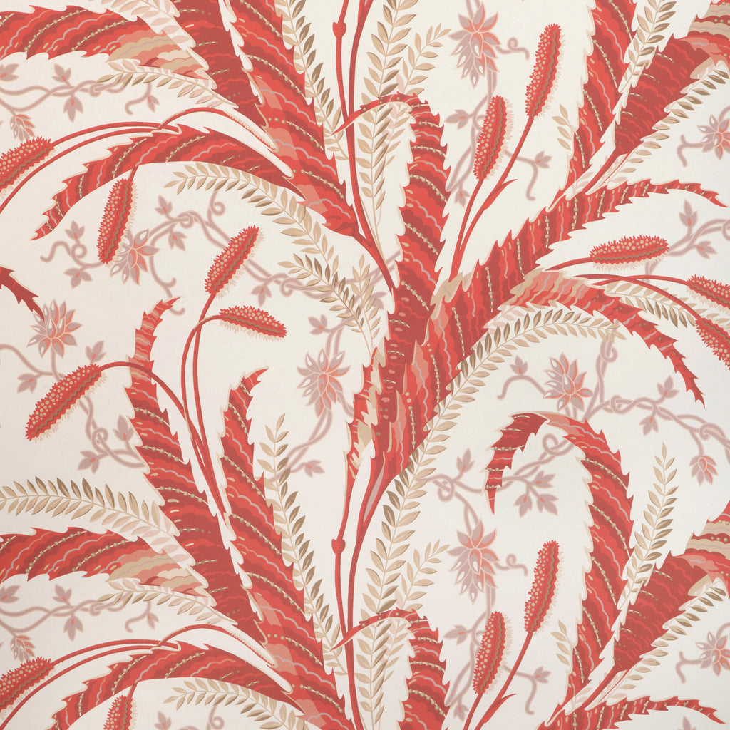 Vernay - Red White By Brunschwig & Fils | Cadenet Wallcoverings | Botanical & Floral Wallcovering Print