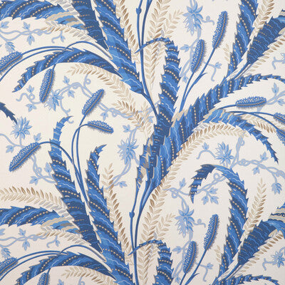 Vernay - Blue White By Brunschwig & Fils | Cadenet Wallcoverings | Botanical & Floral Wallcovering Print