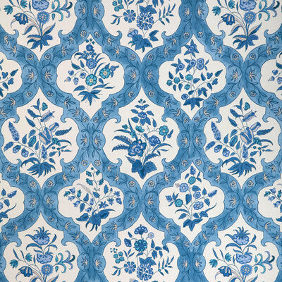 Ventoux - Sky/Blue White By Brunschwig & Fils | Cadenet Wallcoverings |Botanical & Floral Damask Wallcovering Print