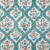 Ventoux - Teal/Rose White By Brunschwig & Fils | Cadenet Wallcoverings |Botanical & Floral Damask Wallcovering Print