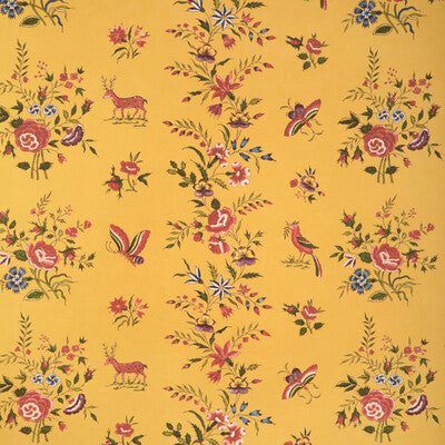 Aurel - Gold/Red Gold By Brunschwig & Fils | Cadenet Wallcoverings |Animal/Insects Botanical & Floral Wallcovering Print