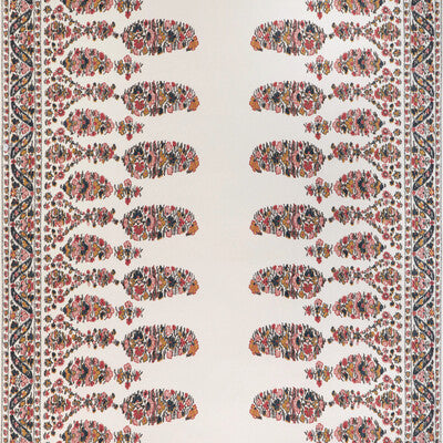 Visan - Teal/Rose White By Brunschwig & Fils | Cadenet Wallcoverings | Paisley Wallcovering Print