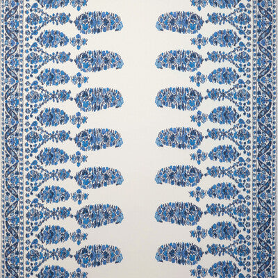 Visan - Navy/Sky White By Brunschwig & Fils | Cadenet Wallcoverings | Paisley Wallcovering Print