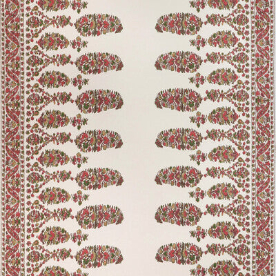 Visan - Rose/Leaf White By Brunschwig & Fils | Cadenet Wallcoverings | Paisley Wallcovering Print