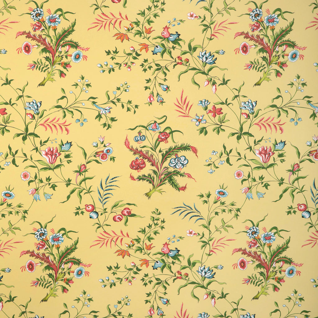 Chancay - Sun/Leaf Yellow By Brunschwig & Fils | Cadenet Wallcoverings | Botanical & Floral Wallcovering Print