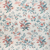 Chancay - Teal/Rose White By Brunschwig & Fils | Cadenet Wallcoverings | Botanical & Floral Wallcovering Print
