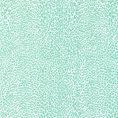 Petit Leopard - Aqua Turquoise By Brunschwig & Fils | Madeleine Castaing Wallcoverings |Animal/Insects Animal Skins Wallcovering Print