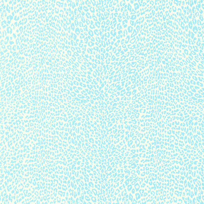 Petit Leopard - Sky Light Blue By Brunschwig & Fils | Madeleine Castaing Wallcoverings |Animal/Insects Animal Skins Wallcovering Print