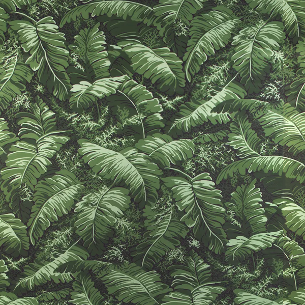 Feuilles De Bananier - Leaf Green By Brunschwig & Fils | Madeleine Castaing Wallcoverings | Botanical & Floral Wallcovering Print