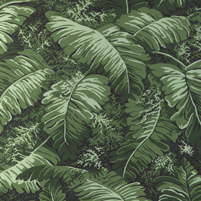 Feuilles De Bananier - Leaf Green By Brunschwig & Fils | Madeleine Castaing Wallcoverings | Botanical & Floral Wallcovering Print