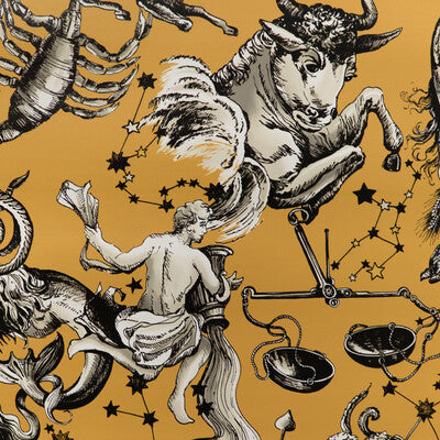 Cosmique - Gold By Brunschwig & Fils | Celeste Wallcovering |Animal/Insects Novelty Wallcovering Print