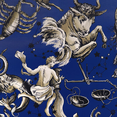 Cosmique - Sapphire Blue By Brunschwig & Fils | Celeste Wallcovering |Animal/Insects Novelty Wallcovering Print