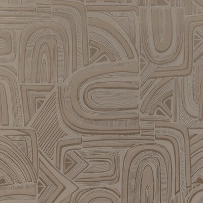 Timbre - Beige By Brunschwig & Fils | Celeste Wallcovering |Modern Metallic Wallcovering Print