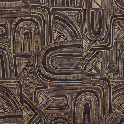 Timbre - Ebony Black By Brunschwig & Fils | Celeste Wallcovering |Modern Metallic Wallcovering Print
