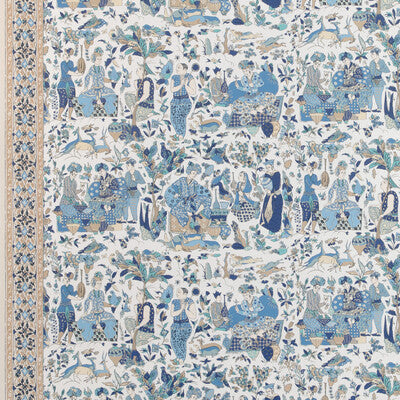 Shalimar - Blue/Sand Blue By Brunschwig & Fils | La Menagerie Wallcovering |Chinoiserie Toile Wallcovering Print