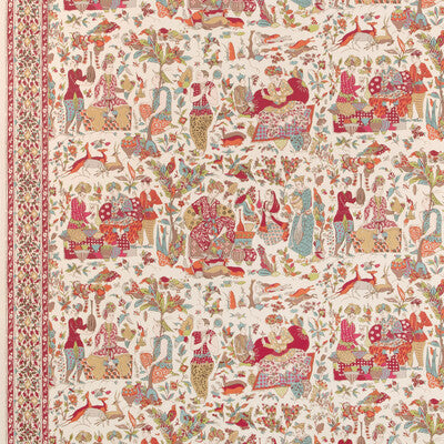 Shalimar - Berry/Sand Red By Brunschwig & Fils | La Menagerie Wallcovering |Chinoiserie Toile Wallcovering Print