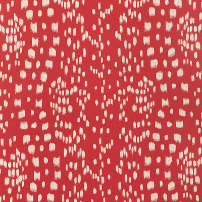 Samples and Purchasing available for Les Touches Reverse - Red Red By Brunschwig & Fils | La Menagerie Wallcovering | Animal Skins Wallcovering Print at Designer Wallcoverings and Fabrics