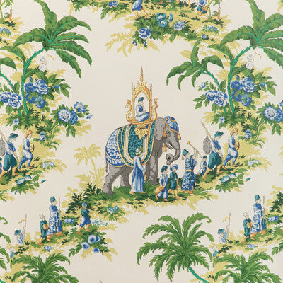 Beauport Promenade - Forest Green By Brunschwig & Fils | La Menagerie Wallcovering |Chinoiserie Toile Wallcovering Print