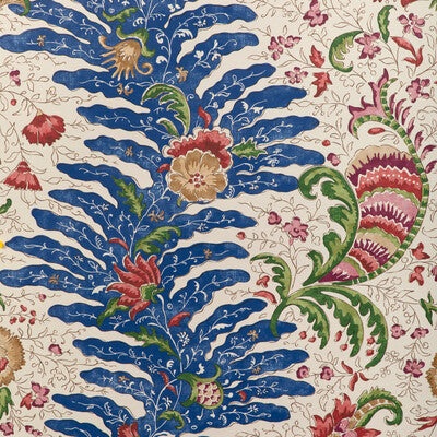 Riviere - Blue By Brunschwig & Fils | La Menagerie Wallcovering | Botanical & Floral Wallcovering Print