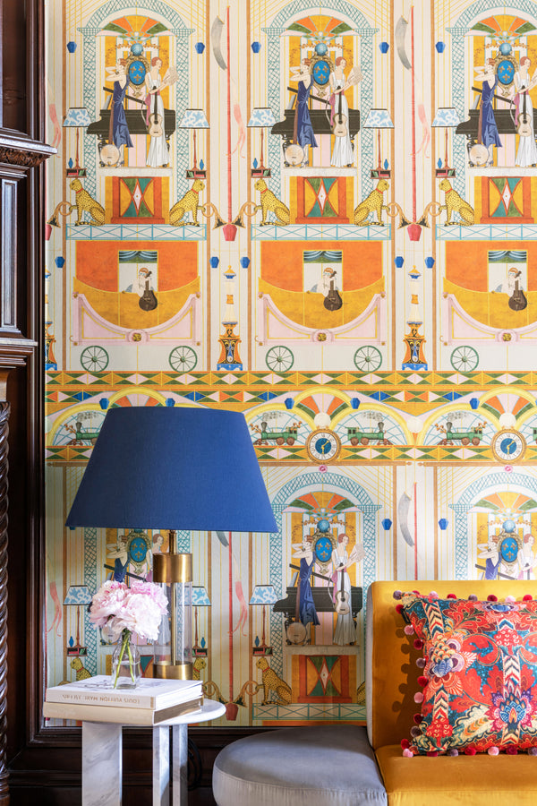 Party Night - Blue, Pink, Beige, Orange Wallcovering | Mind the Gap